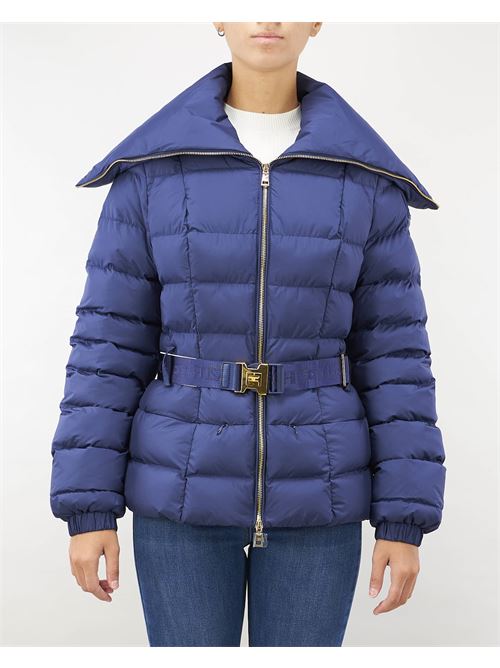 Short nylon down jacket with wide collar Elisabetta Franchi ELISABETTA FRANCHI | Jacket | PI76D46E2B75